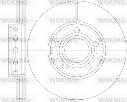 Woking D6268.10 - Тормозной диск avtokuzovplus.com.ua