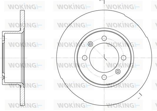 Woking D6286.00 - Тормозной диск avtokuzovplus.com.ua