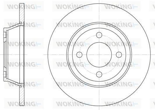 Woking D6287.00 - Гальмівний диск autocars.com.ua