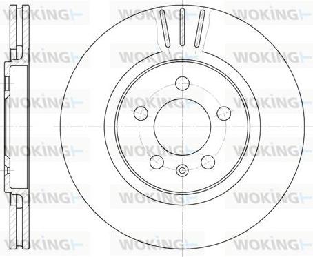 Woking D6293.10 - Тормозной диск avtokuzovplus.com.ua