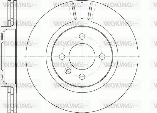 Woking D6294.10 - Тормозной диск avtokuzovplus.com.ua