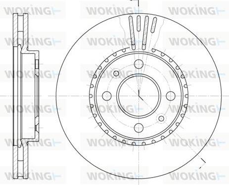 Woking D6302.10 - Тормозной диск avtokuzovplus.com.ua