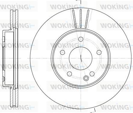 Woking D6313.10 - Тормозной диск avtokuzovplus.com.ua