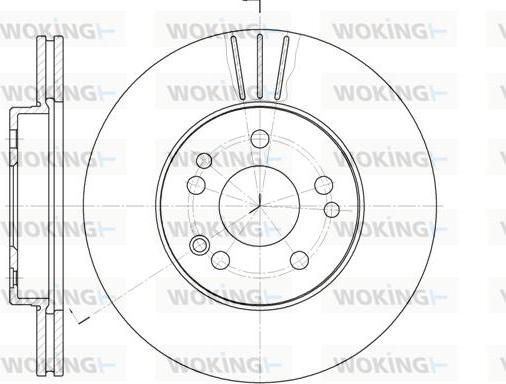 Woking D6314.10 - Гальмівний диск autocars.com.ua