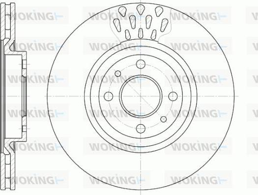 Woking D6315.10 - Гальмівний диск autocars.com.ua