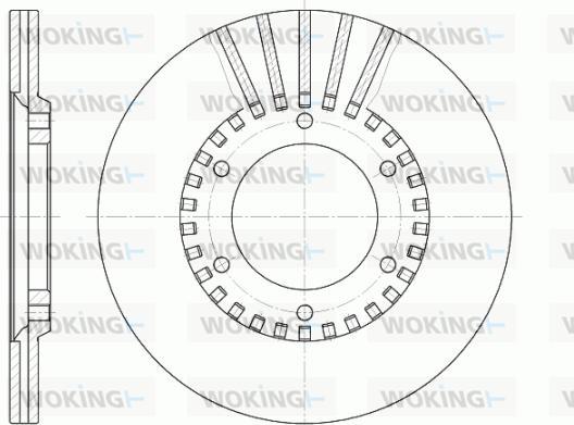 Woking D6337.10 - Тормозной диск avtokuzovplus.com.ua