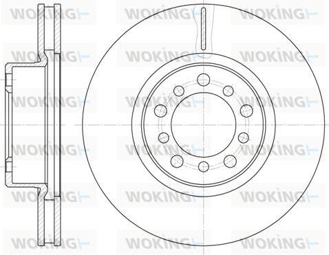 Woking D6345.10 - Тормозной диск avtokuzovplus.com.ua