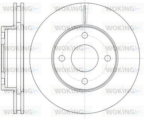 Woking D6365.10 - Тормозной диск avtokuzovplus.com.ua