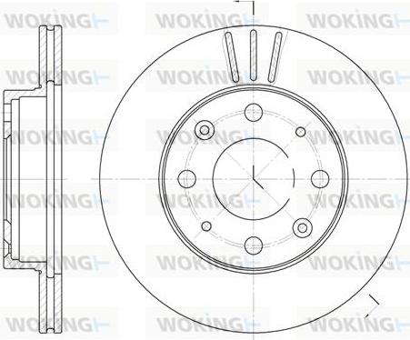 Woking D6368.10 - Тормозной диск avtokuzovplus.com.ua