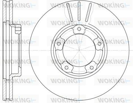 Woking D6405.10 - Тормозной диск avtokuzovplus.com.ua