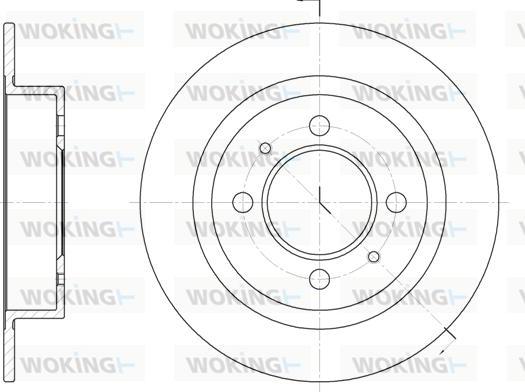 Woking D6424.00 - Гальмівний диск autocars.com.ua