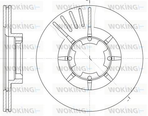 Woking D6428.10 - Тормозной диск avtokuzovplus.com.ua