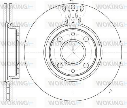 Woking D6443.10 - Тормозной диск avtokuzovplus.com.ua