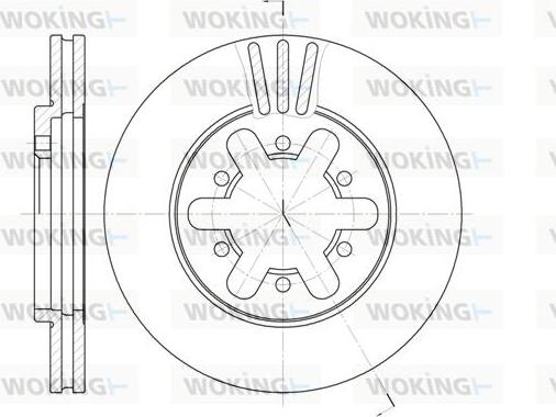 Woking D6450.10 - Тормозной диск avtokuzovplus.com.ua