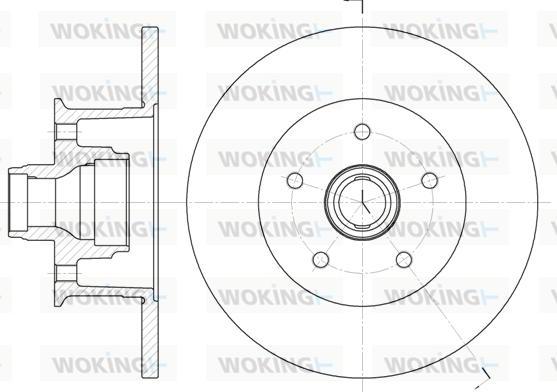 Woking D6468.00 - Тормозной диск avtokuzovplus.com.ua