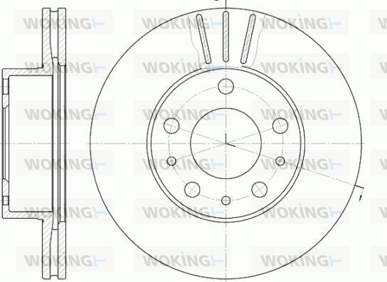 Woking D6476.10 - Гальмівний диск autocars.com.ua