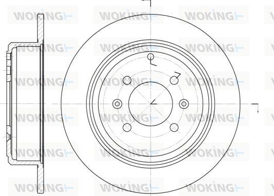 Woking D6498.00 - Тормозной диск avtokuzovplus.com.ua