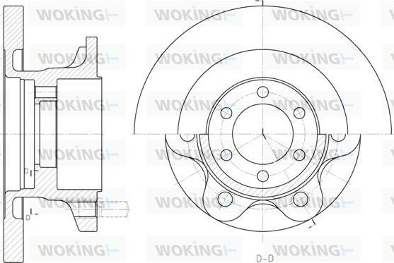 Woking D6500.00 - Тормозной диск avtokuzovplus.com.ua