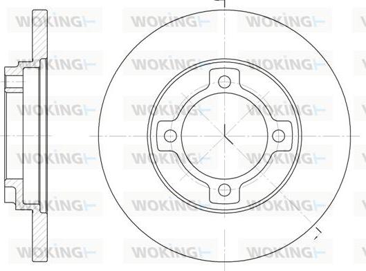 Woking D6522.00 - Гальмівний диск autocars.com.ua