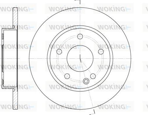 Woking D6526.00 - Гальмівний диск autocars.com.ua