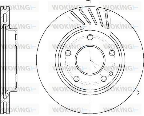 Woking D6527.10 - Гальмівний диск autocars.com.ua