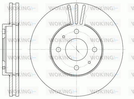 Woking D6530.10 - Тормозной диск avtokuzovplus.com.ua