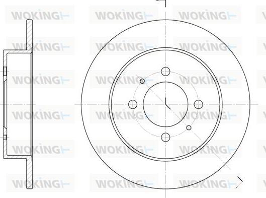 Woking D6531.00 - Гальмівний диск autocars.com.ua