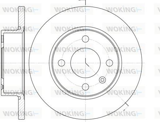 Woking D6538.00 - Тормозной диск avtokuzovplus.com.ua