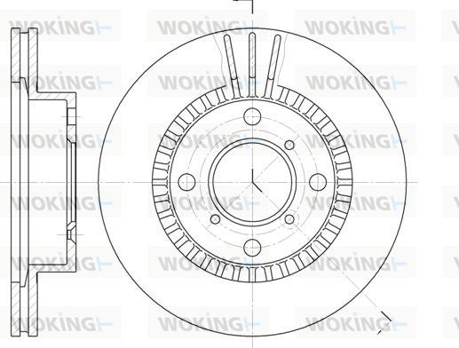 Woking D6553.10 - Гальмівний диск autocars.com.ua