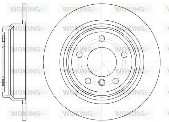 Woking D6554.00 - Тормозной диск avtokuzovplus.com.ua