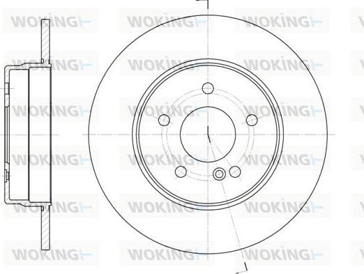 Woking D6555.00 - Тормозной диск avtokuzovplus.com.ua