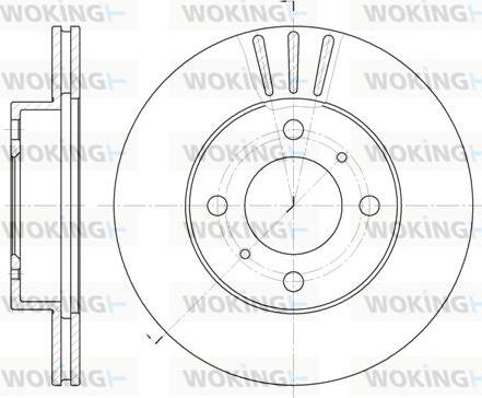 Woking D6557.10 - Тормозной диск avtokuzovplus.com.ua