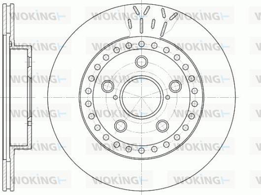 Woking D6561.10 - Тормозной диск avtokuzovplus.com.ua