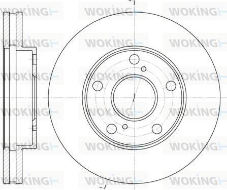 Woking D6571.10 - Тормозной диск avtokuzovplus.com.ua