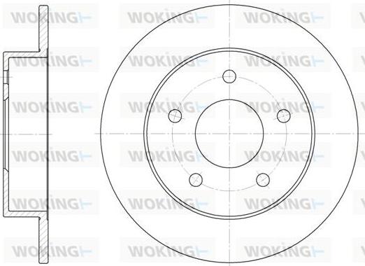 Woking D6574.00 - Тормозной диск avtokuzovplus.com.ua