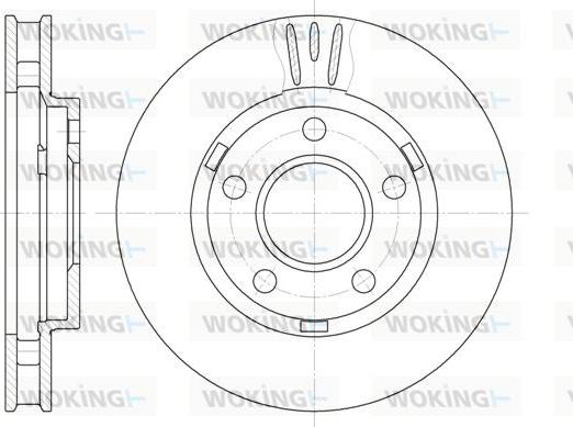 Woking D6581.10 - Гальмівний диск autocars.com.ua