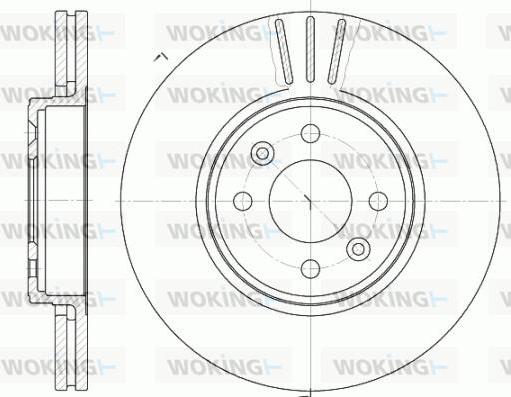 Woking D6583.10 - Тормозной диск avtokuzovplus.com.ua