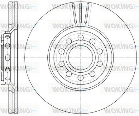 Woking D6596.10 - Тормозной диск avtokuzovplus.com.ua