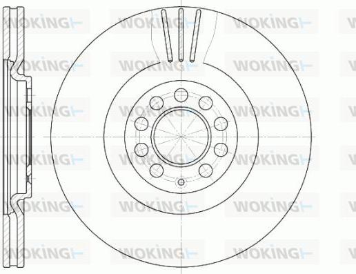 Woking D6597.10 - Гальмівний диск autocars.com.ua