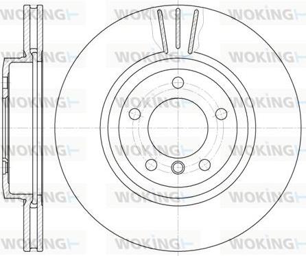 Woking D6598.10 - Тормозной диск avtokuzovplus.com.ua