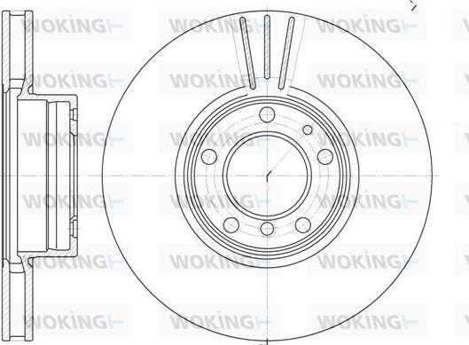 Woking D6599.10 - Тормозной диск avtokuzovplus.com.ua