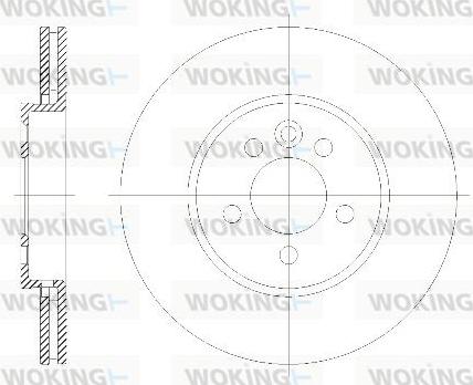 Woking D6614.10 - Тормозной диск avtokuzovplus.com.ua