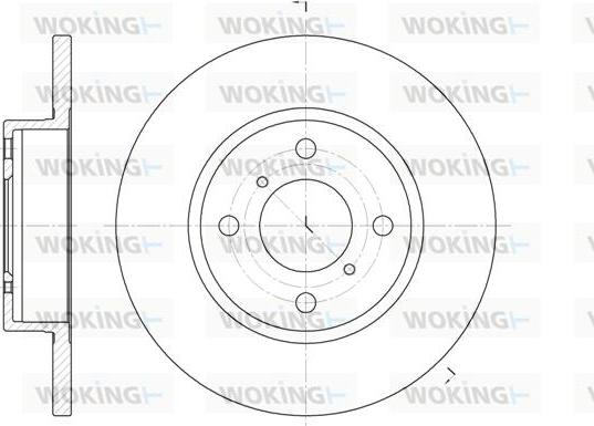 Woking D6621.00 - Гальмівний диск autocars.com.ua