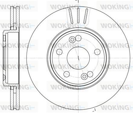 Woking D6622.10 - Тормозной диск avtokuzovplus.com.ua