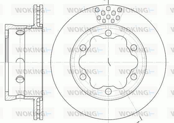 Woking D6623.10 - Тормозной диск avtokuzovplus.com.ua