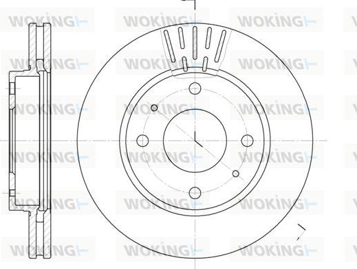 Woking D6633.10 - Тормозной диск avtokuzovplus.com.ua