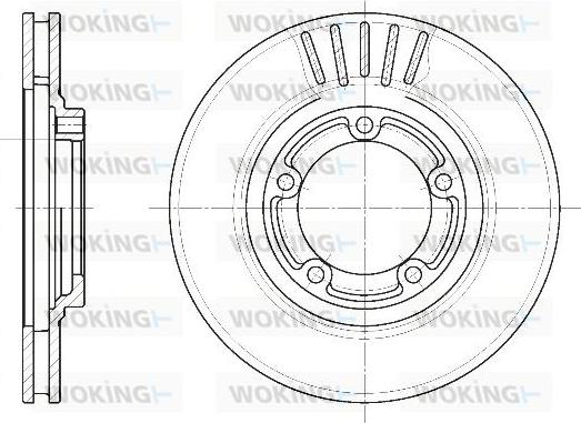 Woking D6636.10 - Гальмівний диск autocars.com.ua