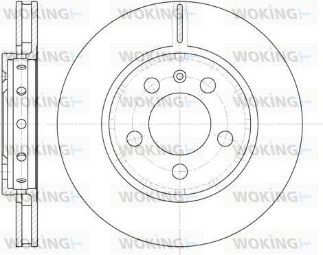 Woking D6646.10 - Тормозной диск avtokuzovplus.com.ua