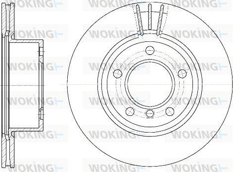 Woking D6652.10 - Гальмівний диск autocars.com.ua