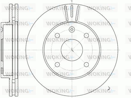 Woking D6656.10 - Тормозной диск avtokuzovplus.com.ua